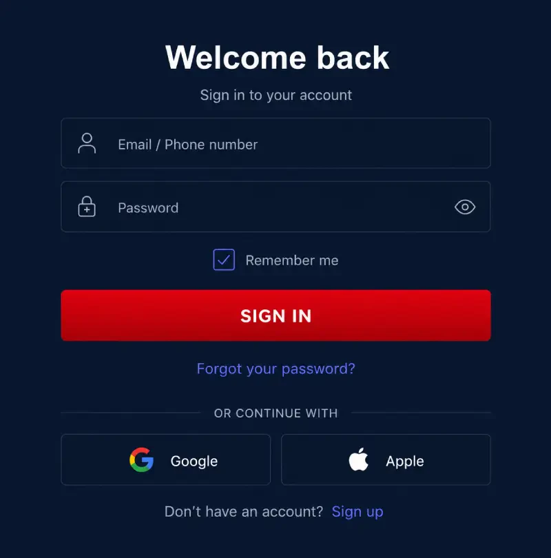 VegasHero login &mdash; welcome back